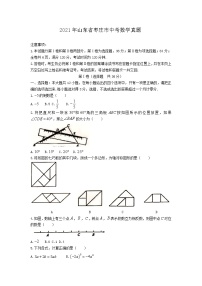 2021年山东省枣庄市中考数学真题+无答案