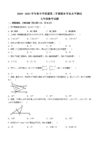 山东省菏泽市定陶区2020-2021学年七年级下学期期末数学试题（word版 含答案）