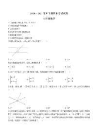 河南省许昌市（区县统考）2020-2021学年七年级下学期期末考试数学试题（word版 含答案）