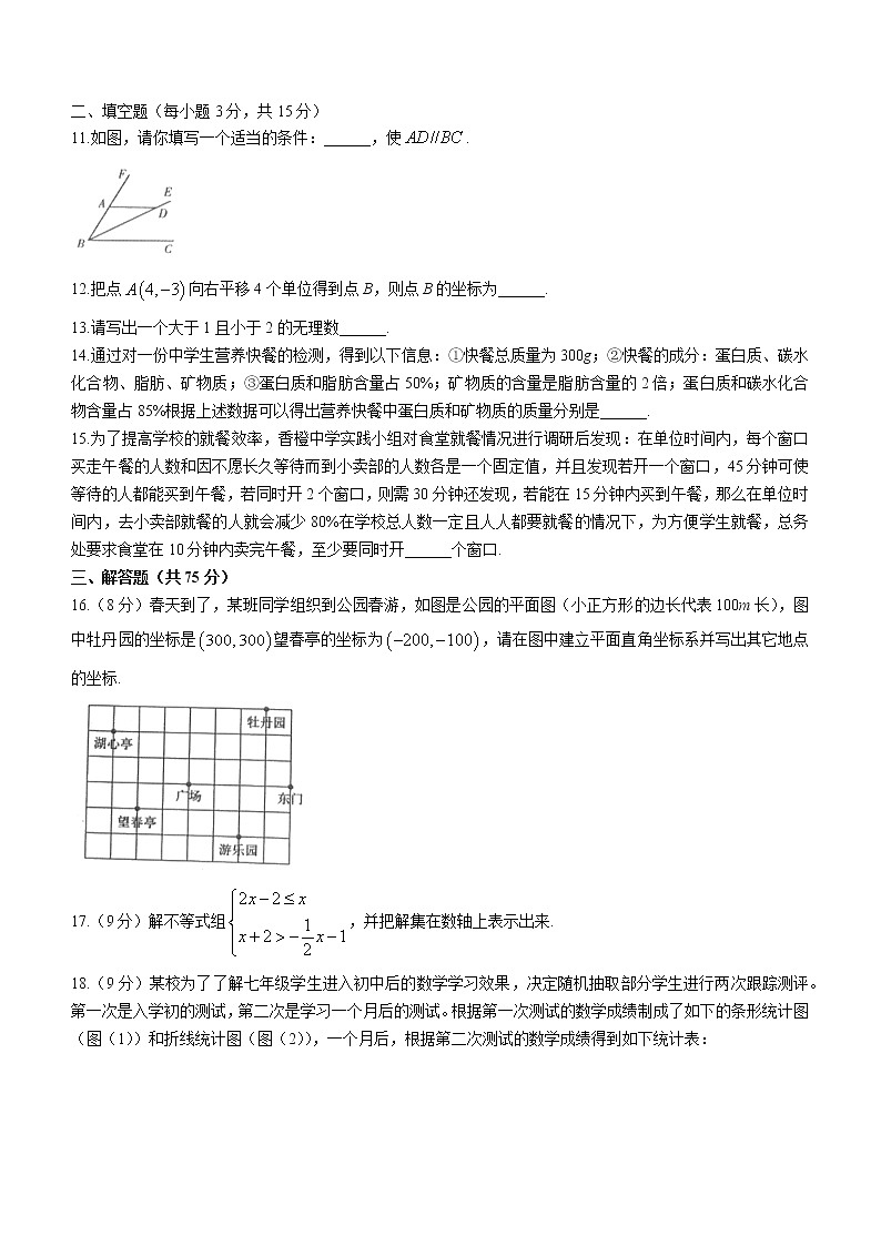 河南省许昌市（区县统考）2020-2021学年七年级下学期期末考试数学试题（word版 含答案）第3页