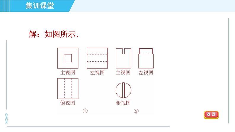 北师版九年级上册数学习题课件 第5章 集训课堂 练素养  三视图与实物的互相转化第6页