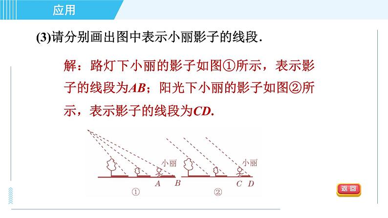 北师版九年级上册数学习题课件 第5章 5.1.2目标二　平行投影、中心投影、正投影的五种常见应用第7页