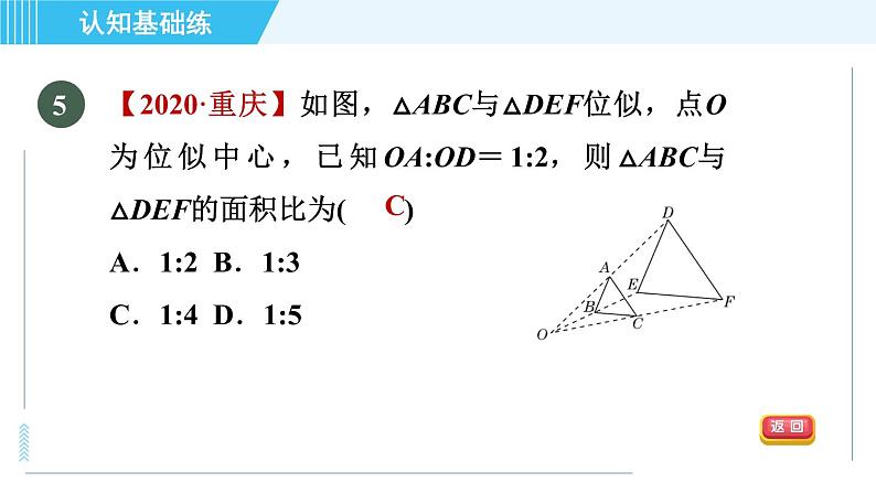 北师版九年级上册数学习题课件 第4章 4.8.1图形的位似第8页