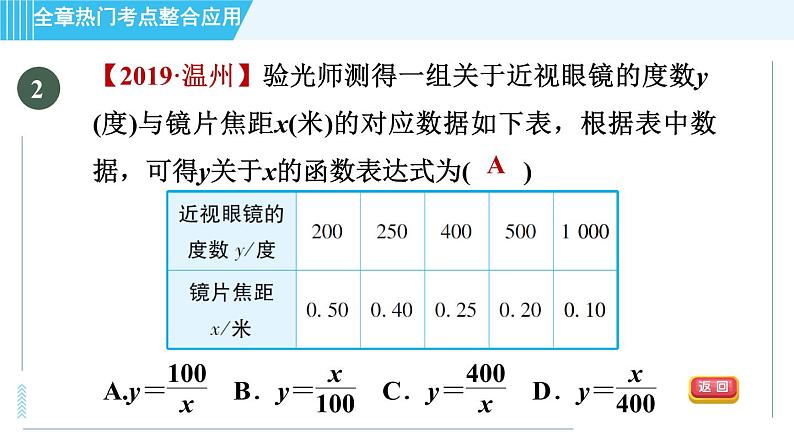 北师版九年级上册数学习题课件 第6章 全章热门考点整合应用第4页