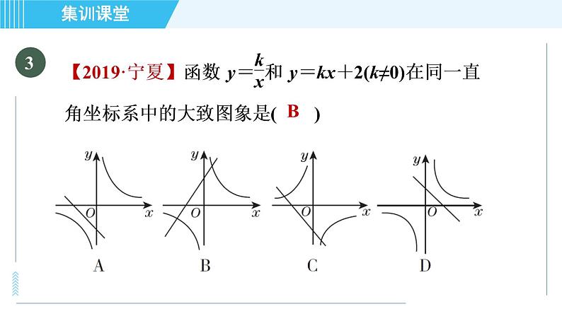 北师版九年级上册数学习题课件 第6章 集训课堂 测素质  反比例函数06