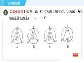 冀教版九年級上冊數(shù)學習題課件 第28章 28.3.2目標一　圓周角和圓心角的關系