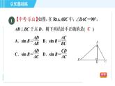冀教版九年级上册数学习题课件 第26章 26.1.2目标一　正　弦