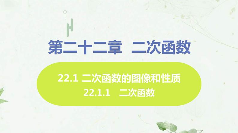 22.1.1二次函数 课件-2021-2022学年人教版九年级数学上册01