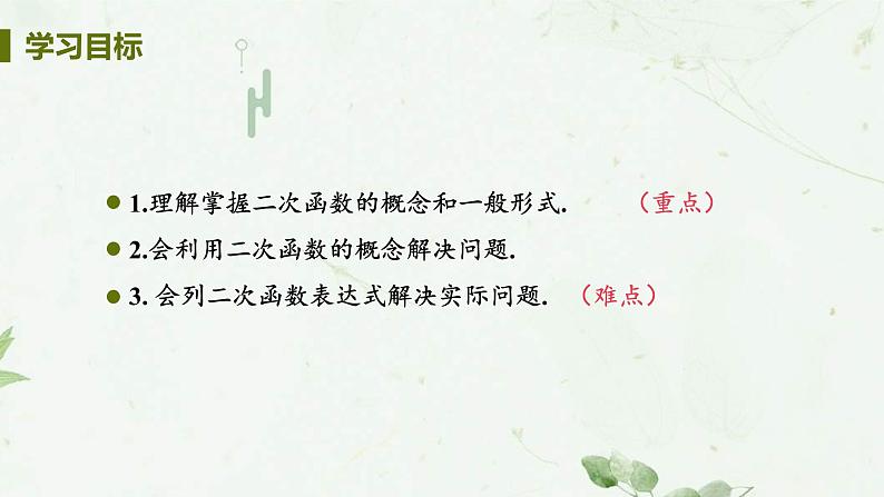 22.1.1二次函数 课件-2021-2022学年人教版九年级数学上册02