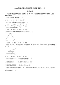 江苏省常州市金坛区2020-2021学年九年级下学期阶段性质量调研（二）数学试题