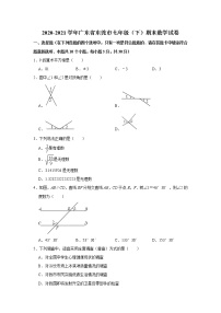 广东省东莞市 2020-2021学年七年级下学期期末数学试卷（word版 含答案）