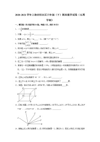 上海市松江区2020-2021学年六年级下学期期末数学试卷（五四学制）（word版 含答案）