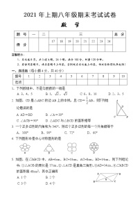 湖南省怀化市2020-2021学年八年级下学期期末考试数学试题（word版 含答案）