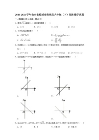 山东省临沂市郯城县2020-2021学年下学期八年级期末考试数学试卷（word版 无答案）