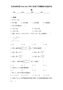 天津市河东区2020-2021学年七年级下学期期末考试数学试题（word版 含答案）