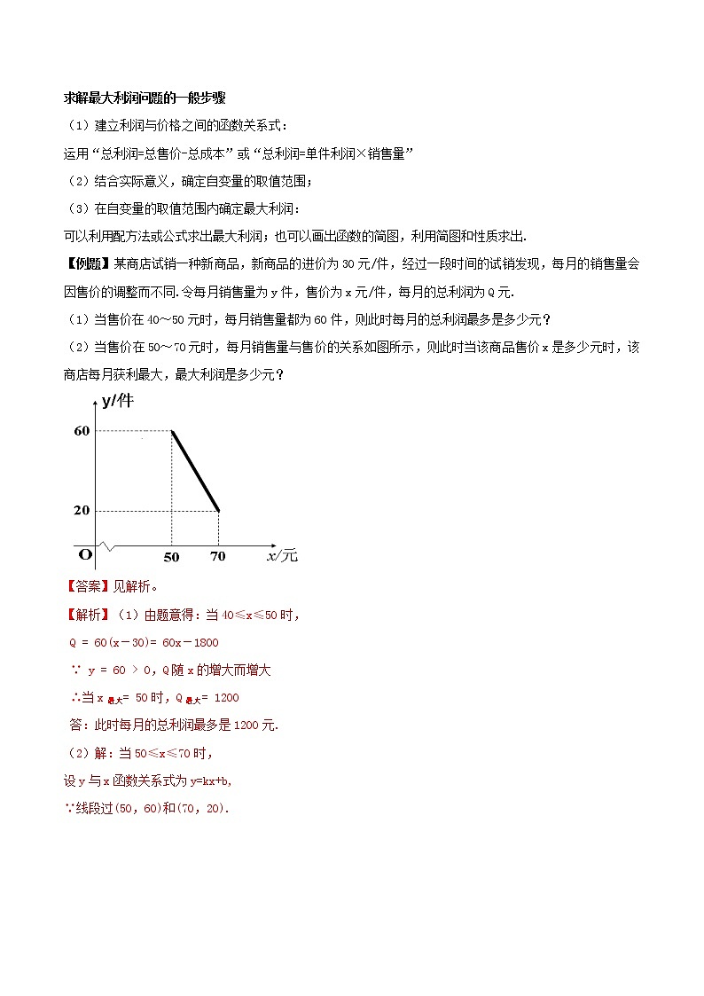 第二十讲 商品利润最大问题（解析版） --【暑假辅导班】2021年新九年级数学上册暑假精品课程（人教版）第2页