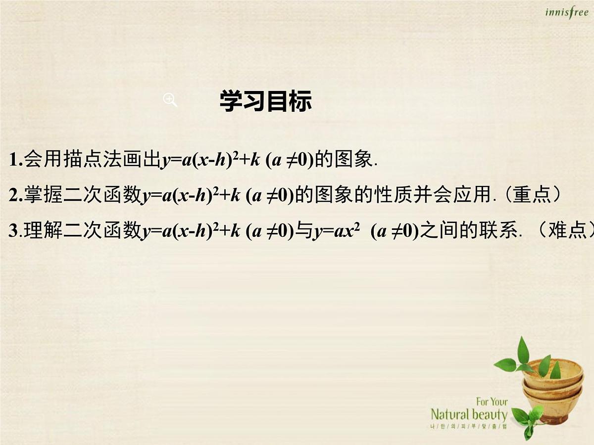 九年级数学上册 22.1.3 二次函数y=a（x-h）2+k的图象和性质（第3课时）课件 （新版）新人教版第2页