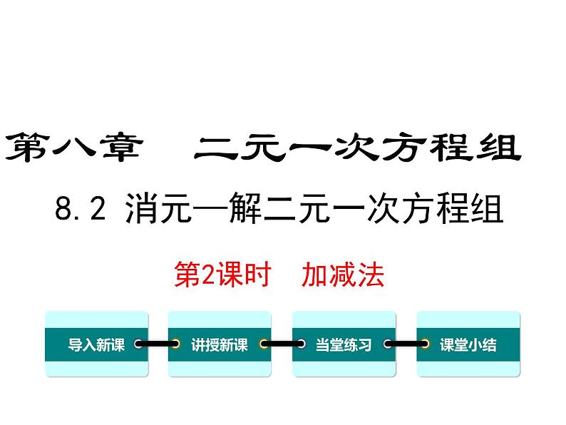 人教版数学七年级下册加减法解二元一次方程组课件第1页