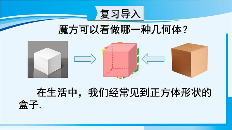 北师大版七年级数学上册 第一章 丰富的图形世界  1.2.1正方体的展开与折叠 课件第2页