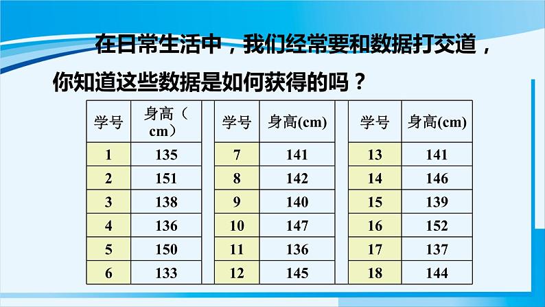 北师大版七年级数学上册 第六章 数据收集与整理  6.1 数据的收集 课件第5页