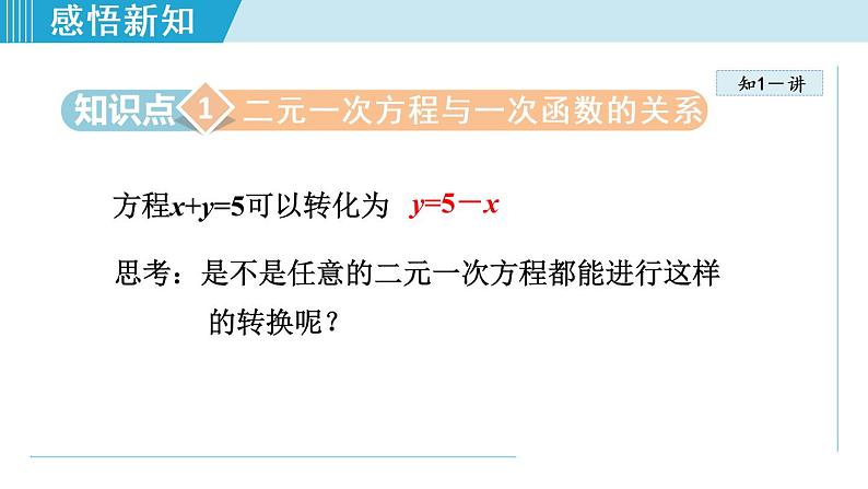 北师大版八年级数学上册   5.3   二元一次方程与一次函数 课件第4页