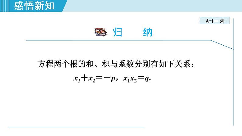 人教版九年级数学上册 21.2.6    一元二次方程根与系数的关系课件06