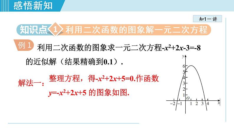 人教版九年级数学上册 22.2.2   利用函数的图象解一元二次方程 课件04