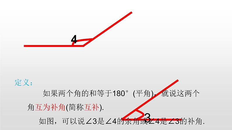 人教版七年级数学上册《余角和补角》图形初步认识PPT课件 (14)第7页