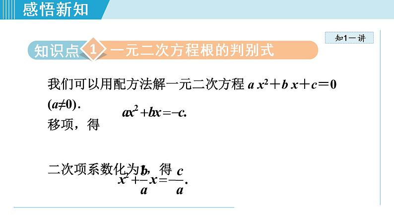 人教版九年级数学上册 21.2.3   一元二次方程根的判别式 课件04