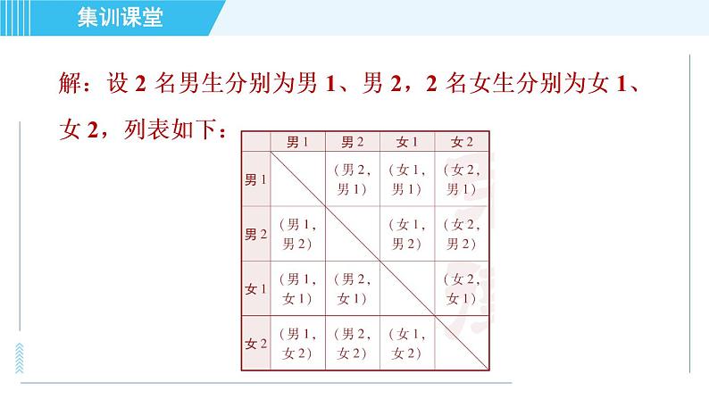 华师班九年级数学下册 第25章 集训课堂 练素养  概率与其他知识的综合应用类型课件PPT05