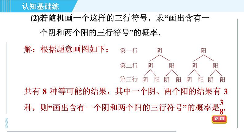 华师班九年级数学下册 第25章 25.2.3目标一　用画树状图法求概率课件PPT07