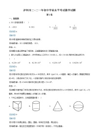 2021年四川省泸州市中考数学真题（解析版）