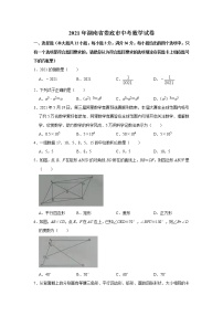 2021年湖南省娄底市中考数学真题试卷