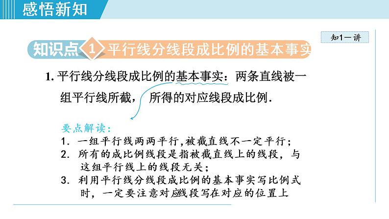 北师大版九年级数学上册 4.2平行线分线段成比例 课件05