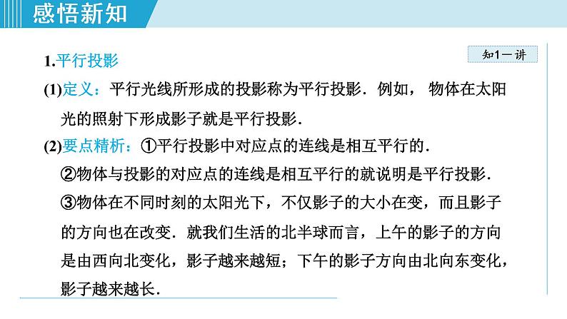 北师大版九年级数学上册 5.1.2平行投影与正投影 课件第6页