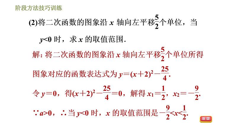 浙教版九年级上册数学课件 第1章 阶段方法技巧训练专训2求二次函数表达式的常见类型06