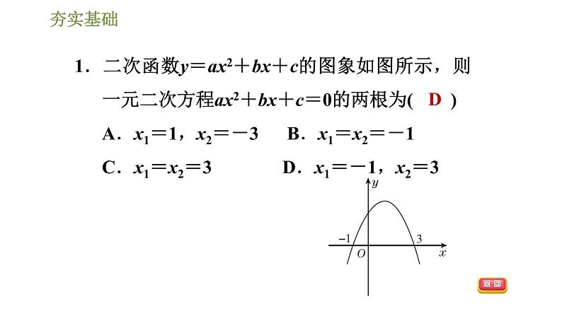 浙教版九年级上册数学课件 第1章 1.4.4利用二次函数的图象解一元二次方程(不等式)第4页