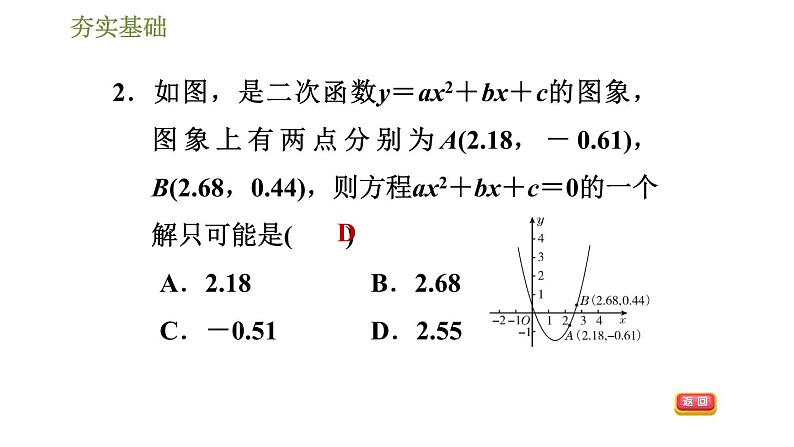 浙教版九年级上册数学课件 第1章 1.4.4利用二次函数的图象解一元二次方程(不等式)第5页