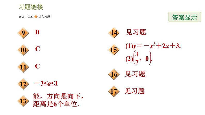 浙教版九年级上册数学课件 第1章 1.2.2二次函数y＝a(x－m)2＋k(a≠0)的图象03