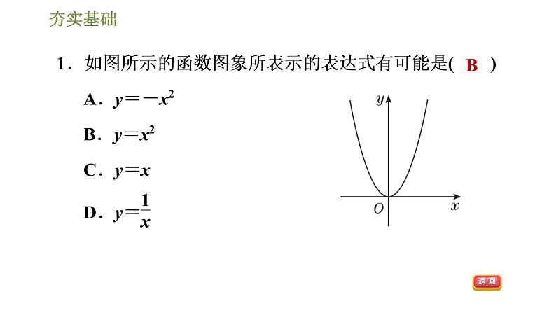 浙教版九年级上册数学课件 第1章 1.2.1二次函数y＝ax2(a≠0)的图象第4页