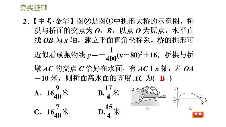 浙教版九年级上册数学课件 第1章 1.4.3利用二次函数解抛物线形的最值应用04