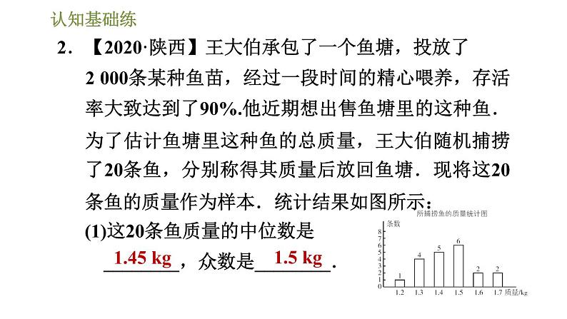 冀教版九年级上册数学课件 第23章 23.2.2 用平均数、中位数和众数分析数据集中趋势08