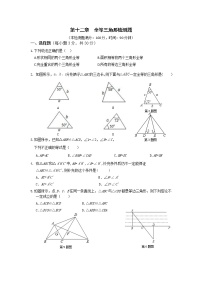 初中数学人教版八年级上册12.1 全等三角形综合训练题