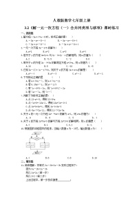 初中数学人教版七年级上册第三章 一元一次方程3.2 解一元一次方程（一）----合并同类项与移项精品精练