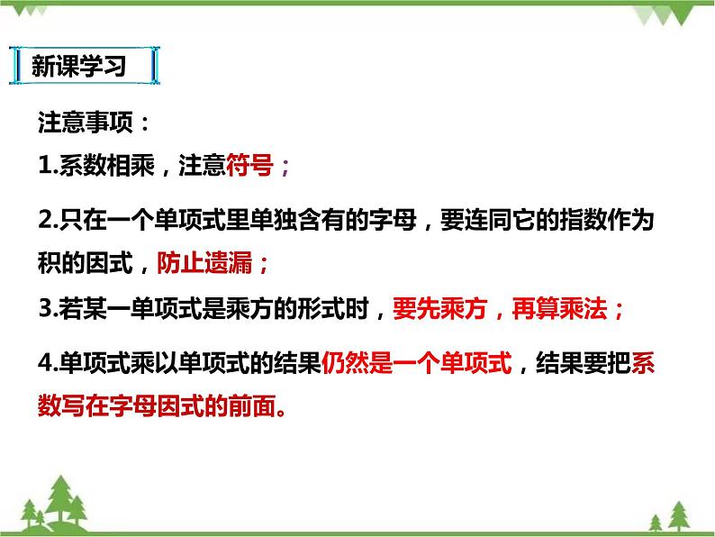 人教版数学八年级上册  14.1.4 课时1--整式的乘法 (课件+教案+练习）08