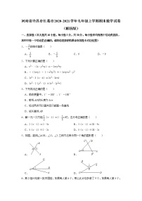 河南省许昌市长葛市2020-2021学年七年级上学期期末数学试卷（word版 含答案）