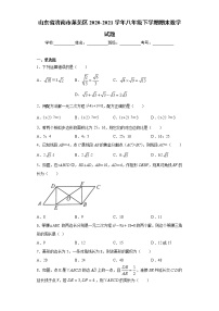 山东省济南市莱芜区2020-2021学年八年级下学期期末数学试题（word版 含答案）