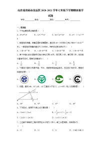 山东省济南市章丘区2020-2021学年七年级下学期期末数学试题（word版 含答案）