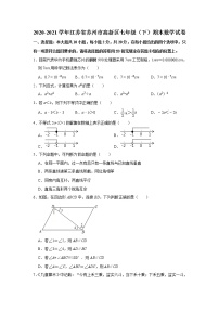 -江苏省苏州市高新区2020-2021学年七年级下学期期末数学试卷（word版 含答案）