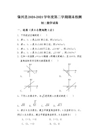 黑龙江省大庆市肇州县（五四学制）2020-2021学年七年级下学期期末考试数学试题（word版 含答案）